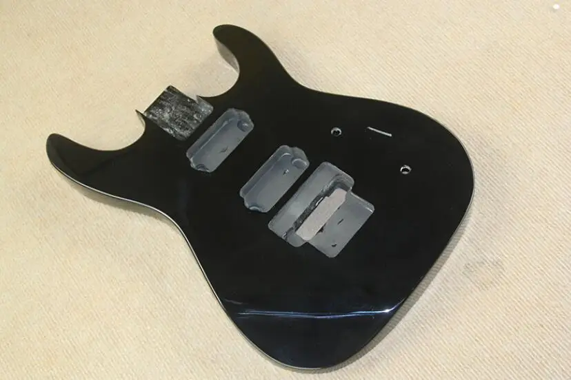 

Factory Custom Black Mahogany Electric Guitar Body,You Can DIY Patterns with the pickups,offering customized services