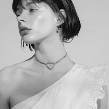 Новейший дизайн, полое сердце, металлическая Золотая цепочка, чокер Harajuku, чокеры, ожерелья, подвески для женщин, ювелирные изделия дружбы