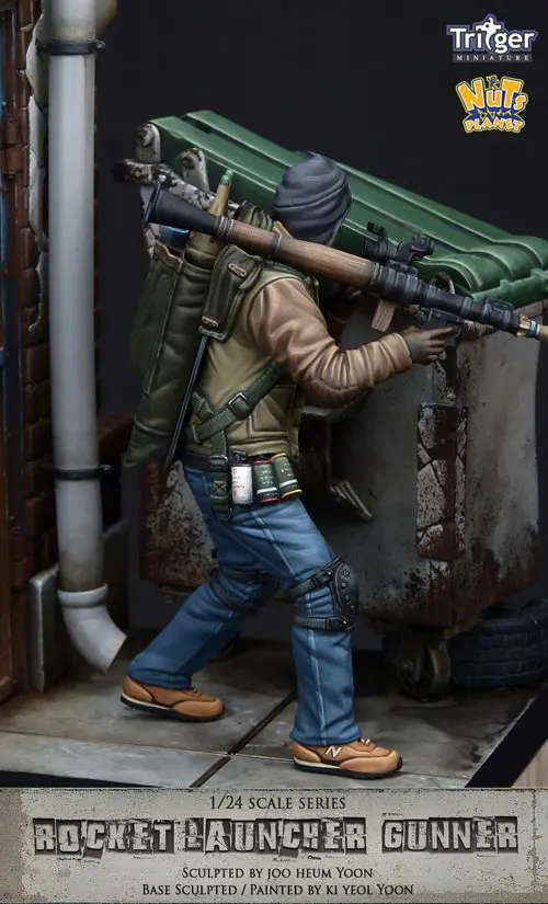 [Loong Way Miniatures] Nuts Planet Rocket Gunner 75 мм миниатюрные из полимерной смолы
