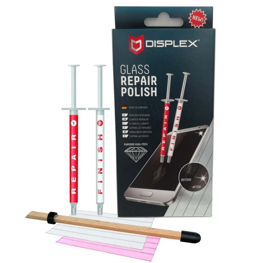 Germany DISPLEX Scratch Remover Glass Repair Polish for Removing Scratches from Smartphone Screen Car Windshield Watches Windows