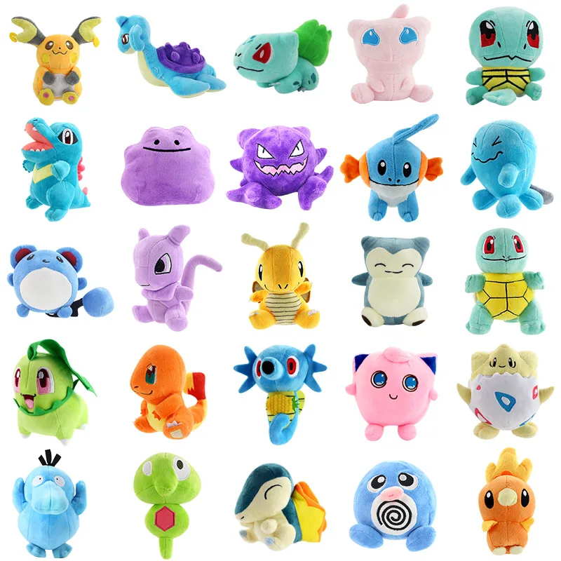 25 стилей 10-18 см плюшевая игрушка Peluche Charmander Snorlax Dragonite Mewtwo Poliwag милые мягкие куклы Детский Рождественский подарок