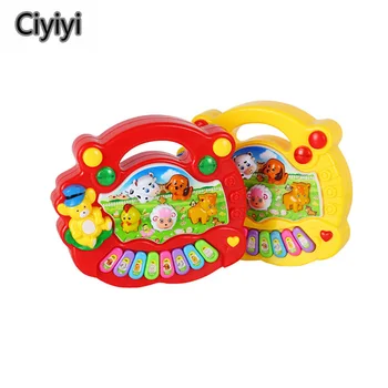 

Cartoon Farm Children Mini Cute Piano Music Toy Kids Early Education Chinese Language Multi functional Baby Rattle Kids Jouet