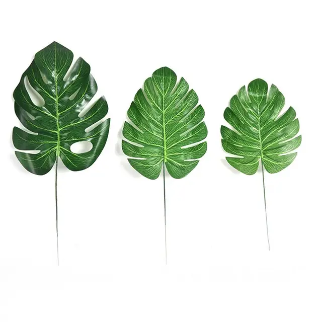 10pcs High Simulation Artificial Monstera Tropical Plant Leaf Home Party Office Store Decorations
