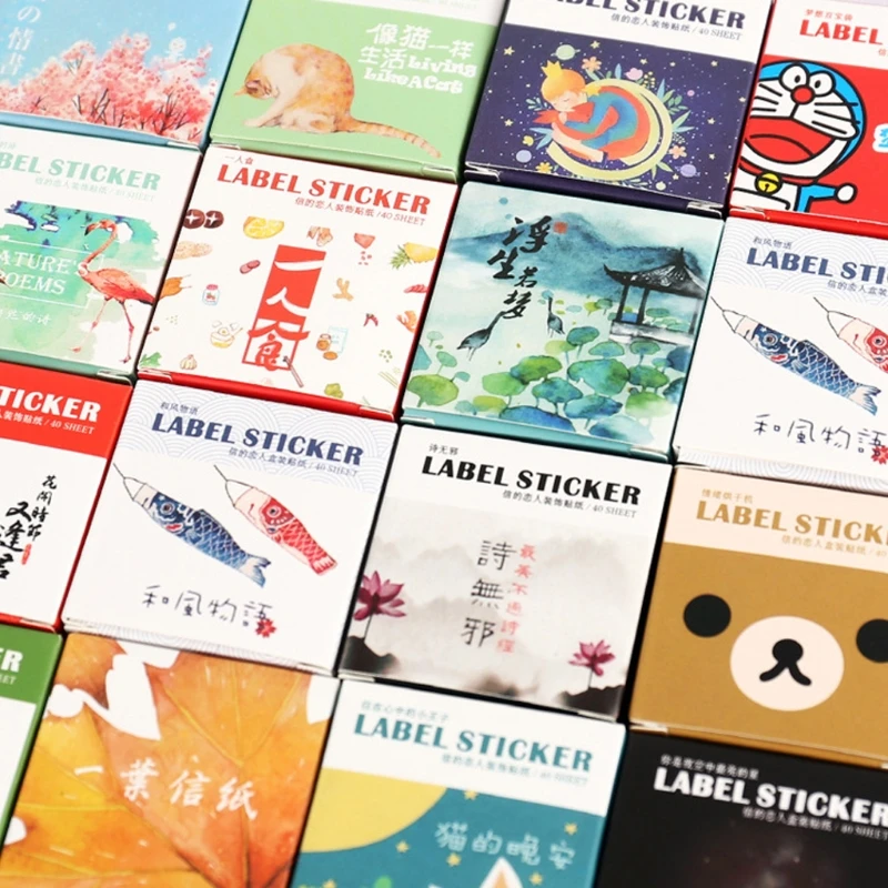 

40X Mini Label Stickers Packing Seal Adhesive Sticker Decorative DIY Diary Album