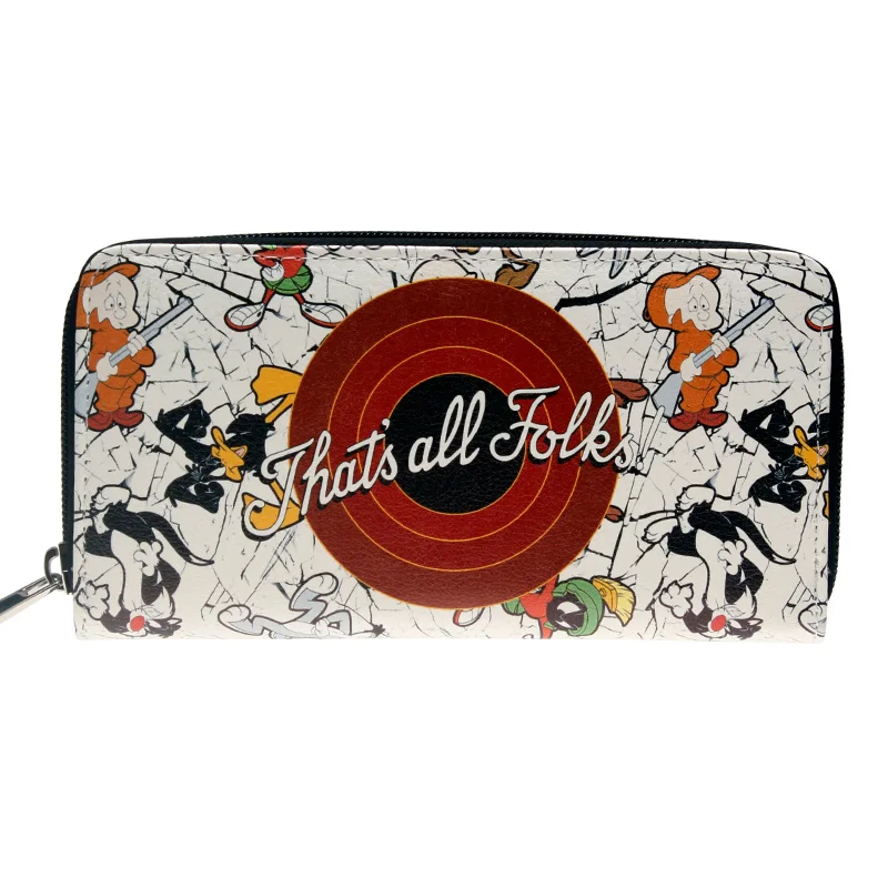 

looney tunes Zip Around Wallet pu Long Fashion Women Wallets Designer Brand Purse Lady Party Wallet Female Card Holder