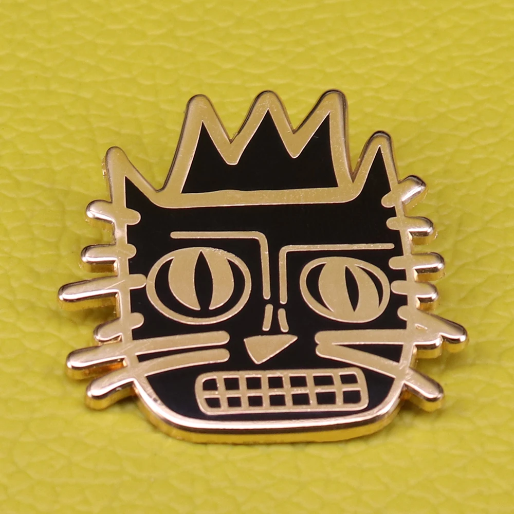 JNB Jean Michel Basquiat Корона жесткий эмалированный значок|Броши| |