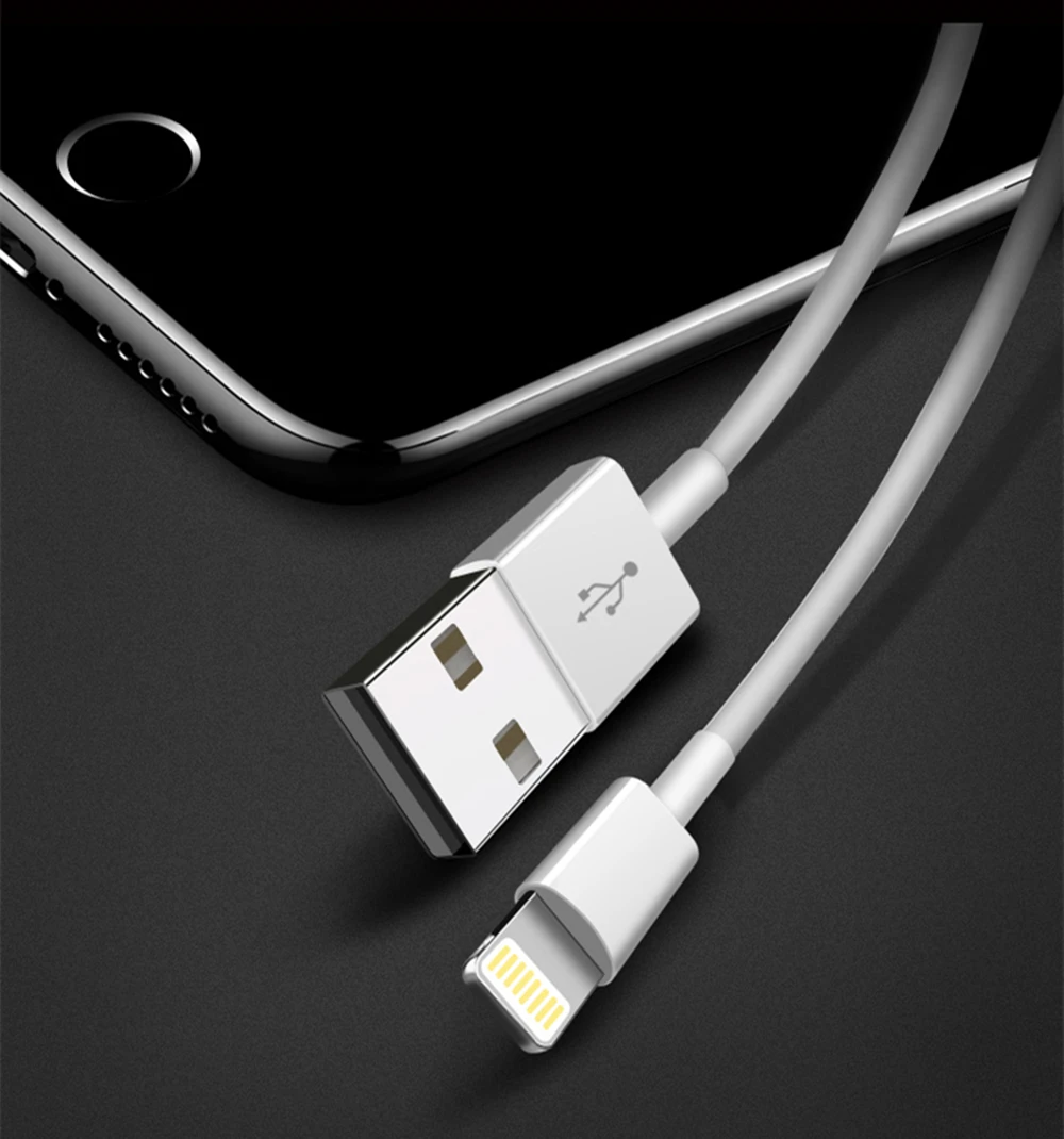 1 м 2 м 3 м USB кабель для синхронизации данных зарядное устройство для iPhone 5 5S SE 6 6 S 7 8 Plus X XS Max XR Быстрая зарядка мобильных телефонов USB кабели