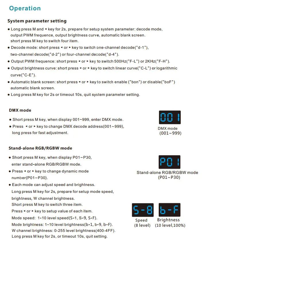 4CH DMX decoder