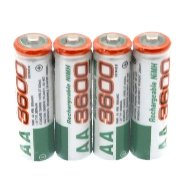 

2~20 PCS 100% New 1.2V AA 3600mAh NI MH Pre-Charged Batteries Ni-MH Rechargeable AA3600 Battery For Toys Camera Microphone