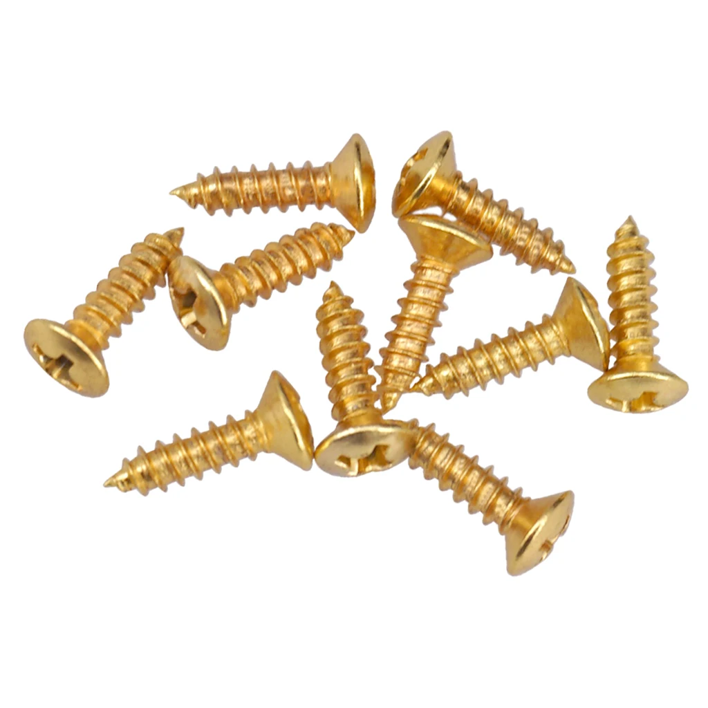 50PSC Gold Guitar Pickguard Mounting Screws for Fender Strat Tele ST Guitar bass Replacement Parts 2.5mm Electric