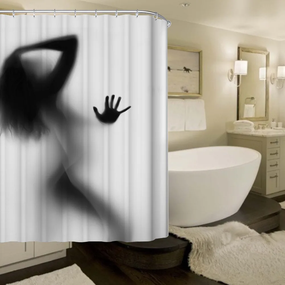 

. New 1pcs Romantic Waterproof Beauty Shade Polyester Shower Curtain Bath Bathing Sheer Curtains for Home Decorations