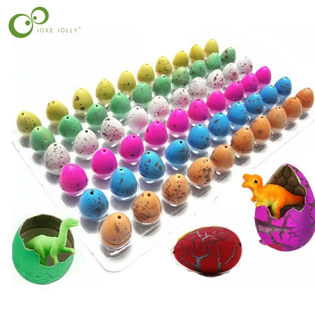 10pcs/lot Novelty Gag Toys Children Toys Cute Magic Hatching Growing Animal Dinosaur Eggs For Kids Educational Toys Gifts GYH 1