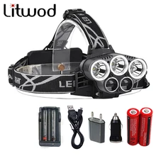 Litwod Z302309A 15000lm Led Head Lamp 3T6+2LST Alu-alloy Body Headlamp Headlight 6 Mode Head Light For 18650 Battery Fishing