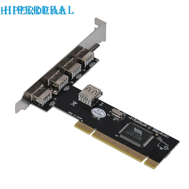 

Ecosin2 Mosunx USB 2.0 4 Port 480Mbps High Speed VIA HUB PCI Controller Card Adapter 17Mar09