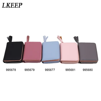 

New Short Women's Wallets Multifunction Lady Mini Purse Card Holder Coin Purse Brand Hasp & Zipper 3 Fold Wallet With Tassel
