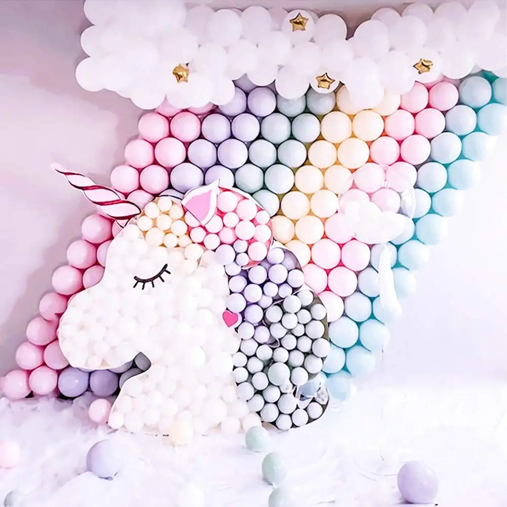 

METABLE 300pcs 5 Inches Mini Assorted Candy Color Macaron Latex Balloons - for Unicorn Party Wedding Girls Birthday Decoration