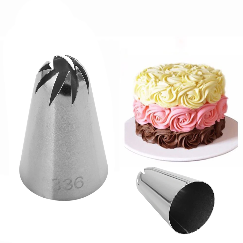 

1pc Popular Useful #336 Large Cream Icing Piping Nozzle Stainless Steel Pastry Nozzle Tip Cake Decorating Tool Kitchen Bakery