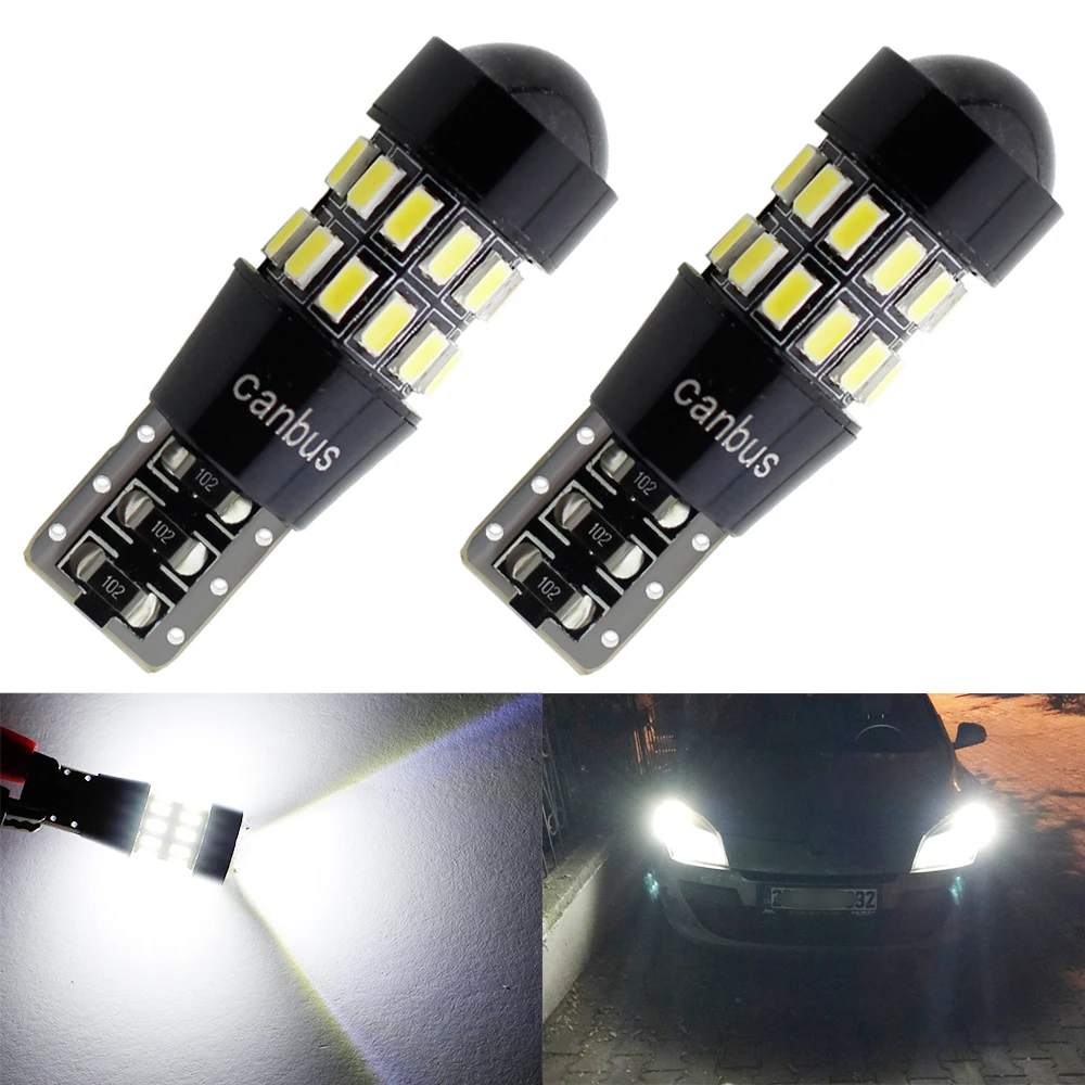 

2pcs T10 LED Canbus Bulb Light W5W 194 3014 30 SMD 12V Car LED Interior Light Clearance Bulbs Backup Reverse Parking Light