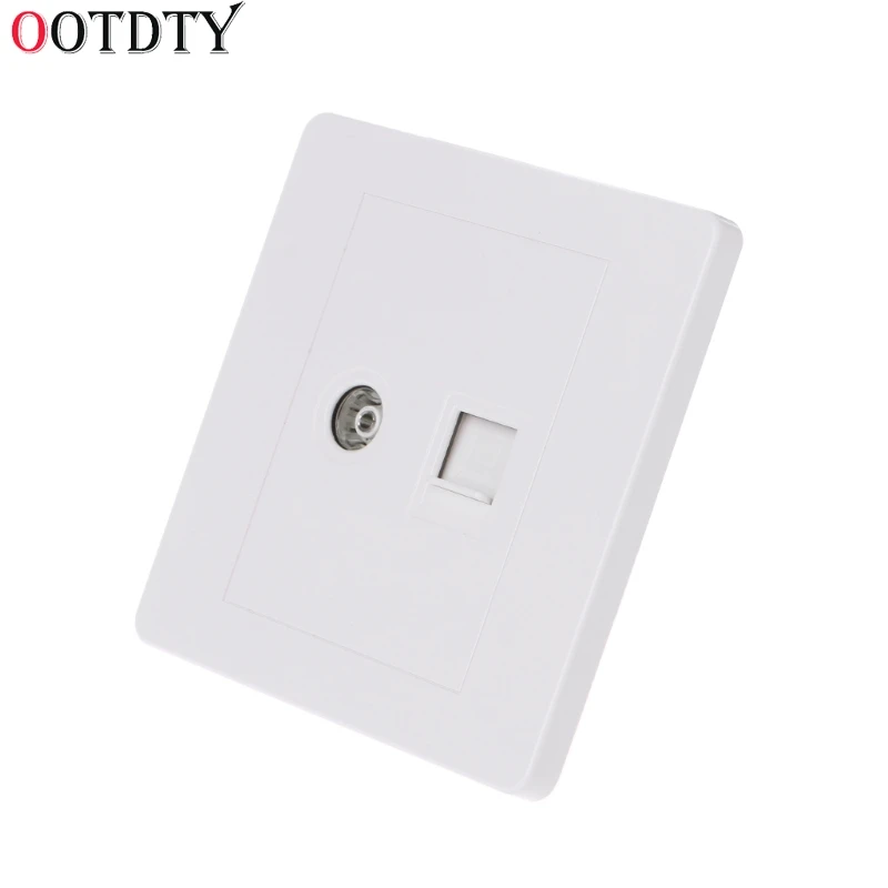 Сетевой адаптер OOTDTY RJ45 + Коаксиальная ТВ антенна настенное крепление выходная