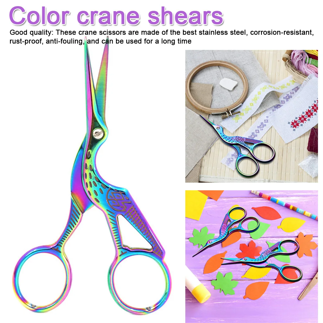 Crochet Manicure Cutter Remover Scissor Nail Cuticle Styling Tool Embroidery Classic Bird Scissors Durable Stainless Steel