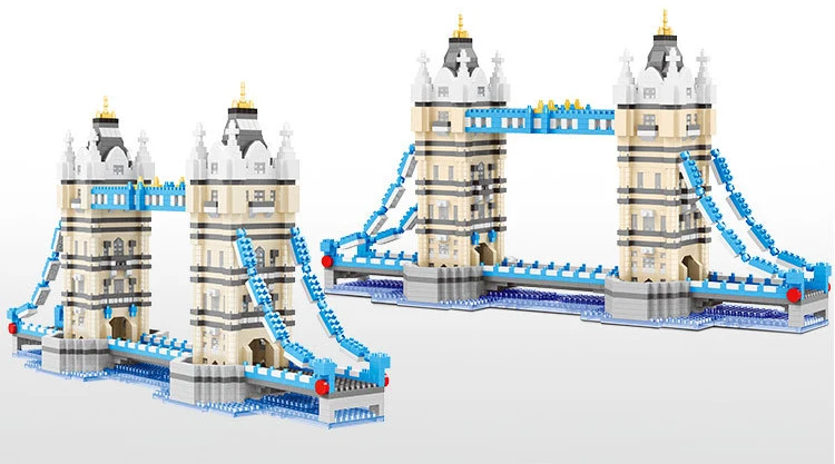 Balody всемирно известная архитектура алмазные строительные блоки игрушка Тадж-Махал Василий Церковь Биг-Бен Лондонский мост