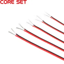 10 Meters 18/20/22/24/26 Gauge AWG Electrical Wire Tinned Copper Insulated PVC Extension LED Strip Cable Red Black Wire