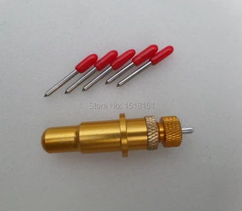 

1pc Golden Roland Blade Holder + 5pcs 45 Degree Roland Blades GCC LiYu Vinyl Cutter Plotter High Precision Tool