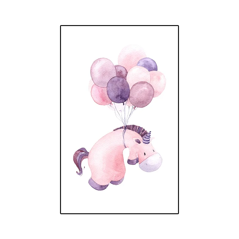 

5D DIY Diamond Painting Kit Diamond Embroidery Pink Cute Horse Purple Balloons Mosaics Cross Stitch Kit Wall Decor Home Craft