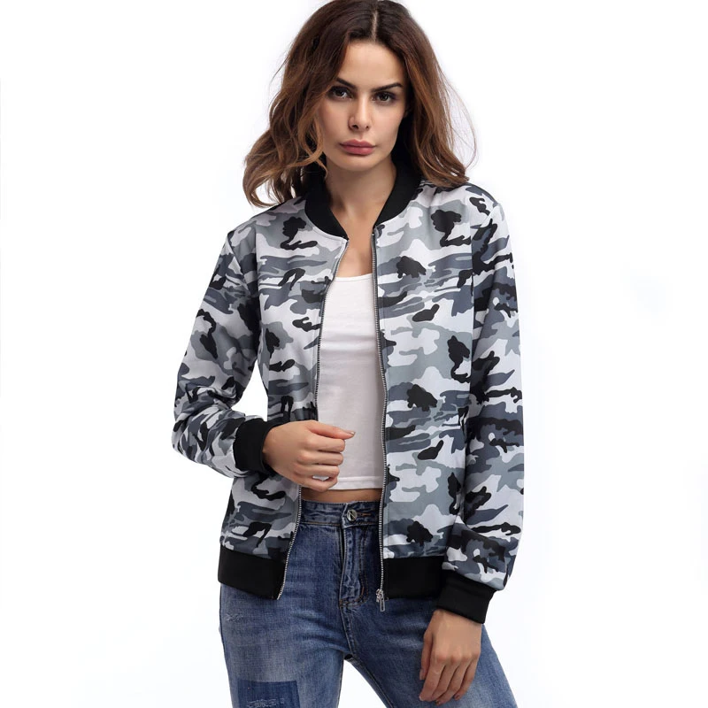 

2018 new camouflage jacket Women's jacket Plus size coat Fashionable comfortable coat European and American style