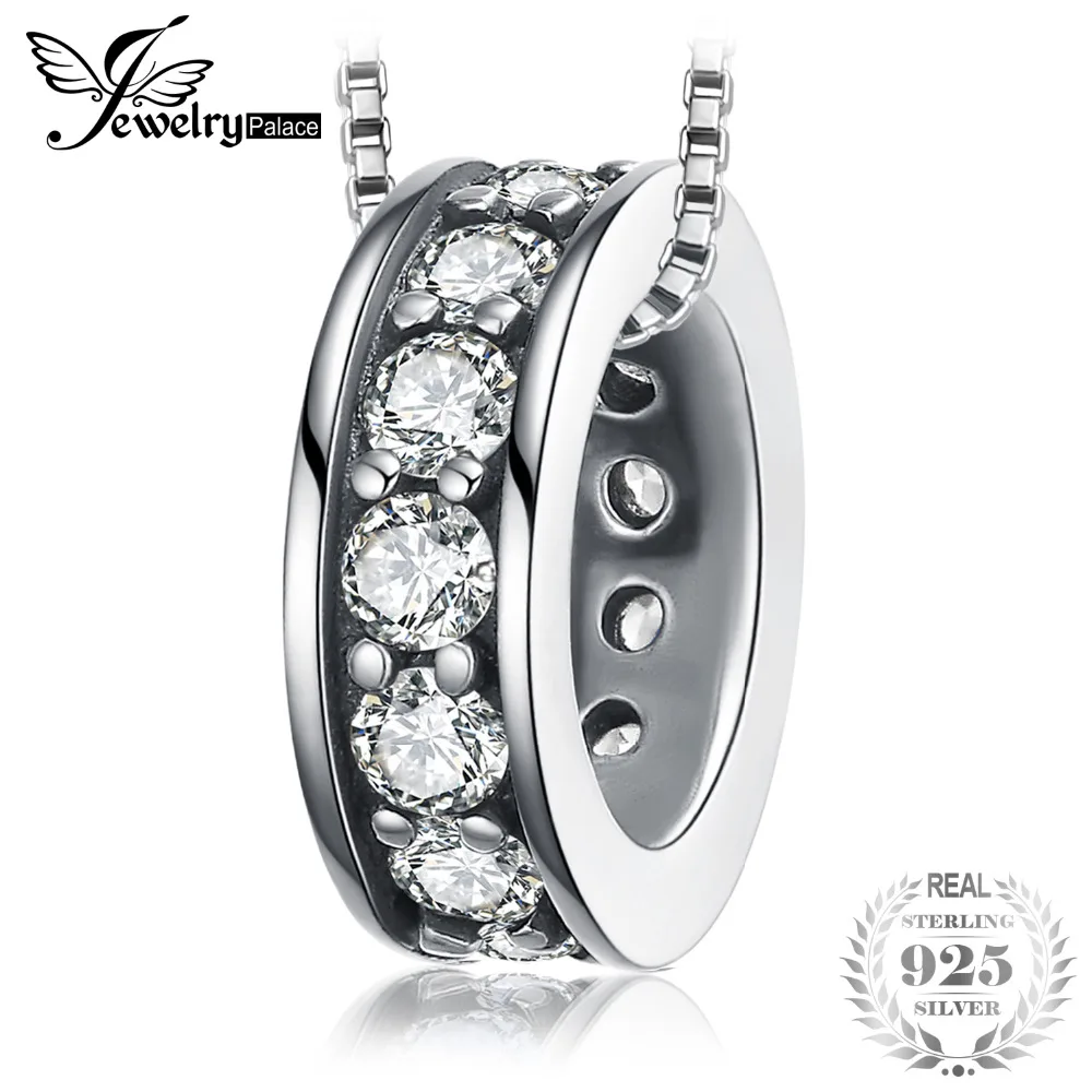 JewelryPalace Винтаж колесо судьбы 0.5ct кубического циркония кулон Цепочки и ожерелья