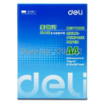 

Deli 7400 Rhine Copy Paper A4 70g 500 sheets / pack single package