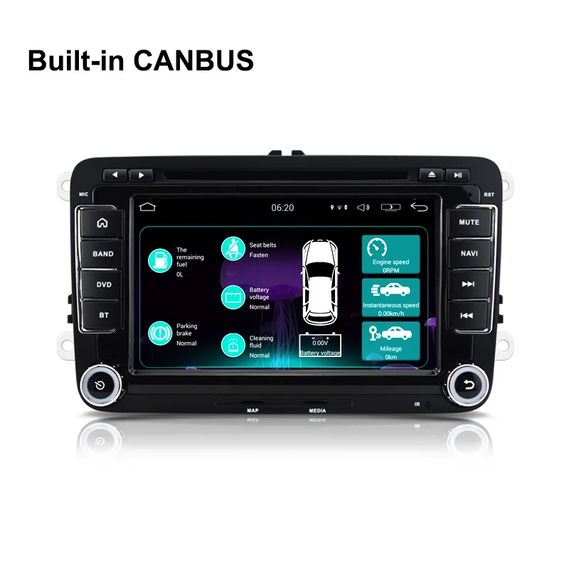 Funrover 2 din Android 6.0 Car dvd multimedia player For Vw volkswagen passat polo golf octavia Radio gps Autoradio Navigaiton