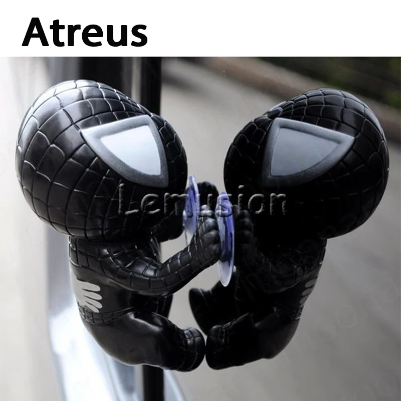 

Atreus 1pcs Car Stickers 3D Spiderman Sucker Styling For Nissan Qashqai Skoda Octavia a5 a7 Citroen c4 c5 Alfa romeo 159