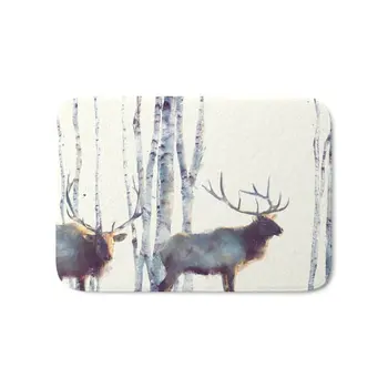

Elk // Follow Bath Mat Entry Front Door Mats Outdoor Entrance Indoor Home Funny