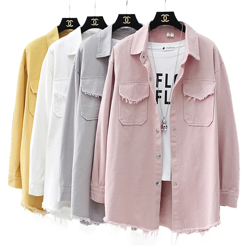 

Spring Plus Size Jacket Women Long Coat Long Sleeve Jaket Denim Woman Fashion 2019 Casual Autumn Women Jacket And Coats
