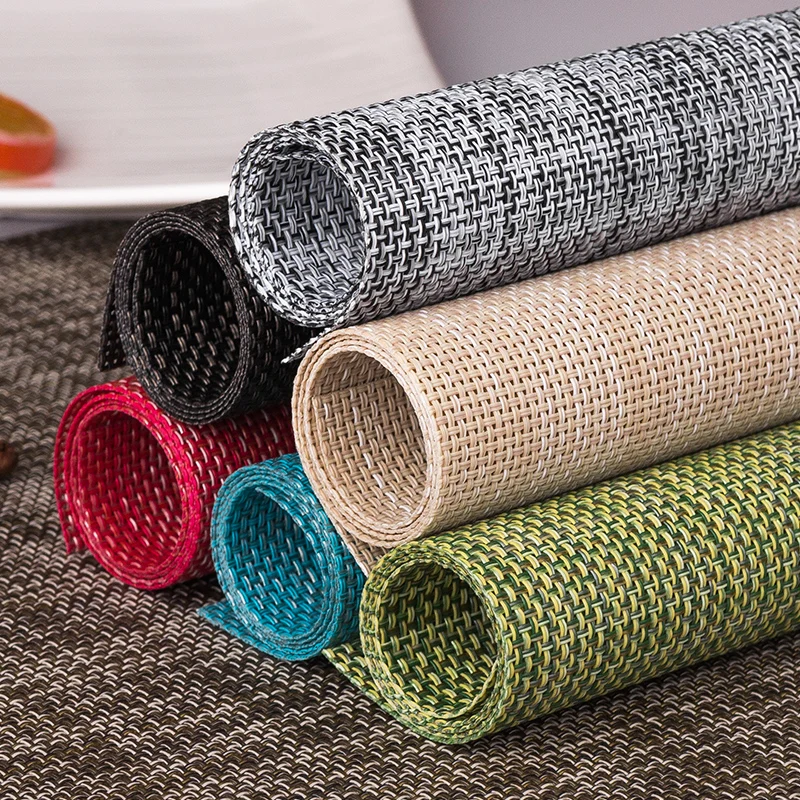 JueQi 1pcs Placemats PVC Placemat Bar Mat Plate Mat Table Mat Set Kitchen Hot Pads Square Mats Pads