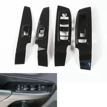 

Auto Car Inner Door Hand bar Window Switch Button Panel Knob Cover Frame Trim Styling Sticker Fit For Jeep Cherokee 2014-2016