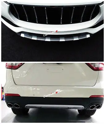 

Front + Rear Bumper Protector Guard Skid Plate for Maserati Levante 2016 2017