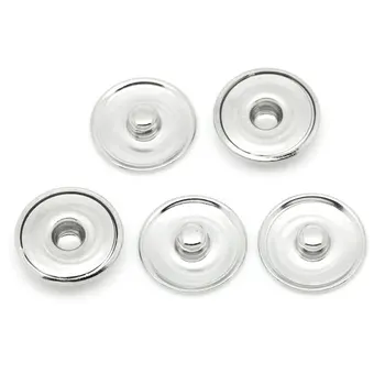 

250Pcs Siver Tone Round Copper Base Buttons Fit Snap Press Buttons 18mm
