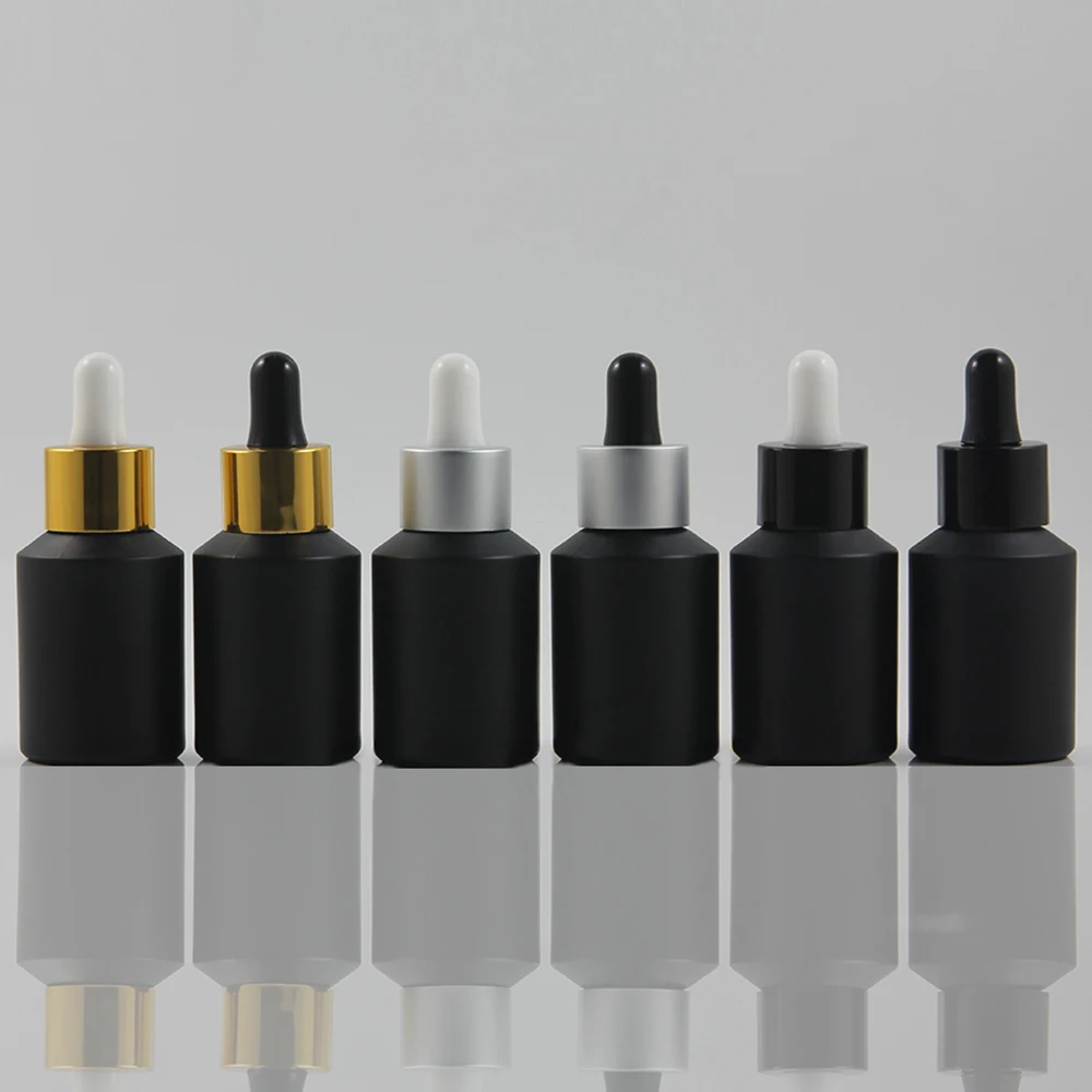 wholesale 30ml black frost round dropper bottle , glass 1 ounce dropper ...