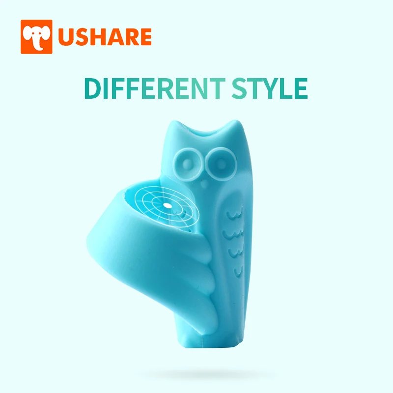 

USHARE 4pcs/Set Owl Shape Silicone Pencil Pen Grips For Student Children Handwriting School Supplies Posture Correction Tools