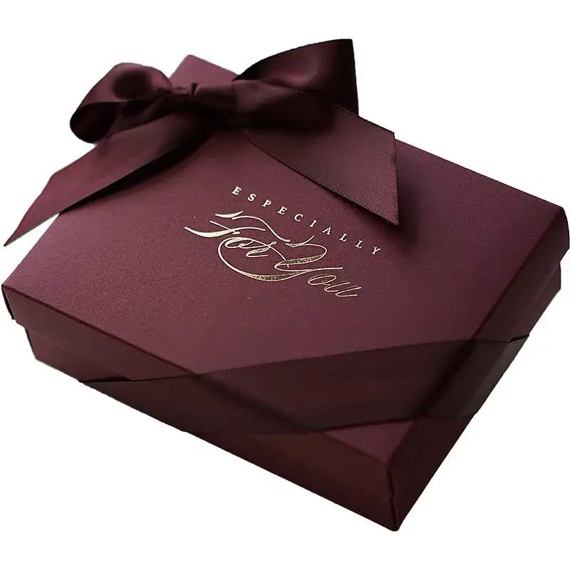 Коробка для свадебных сувениров Роскошный большой размер большой емкости коробка конфет белый красный зеленый темно синий непроданный товар, подарок коробка для гостей - Цвет: wine red