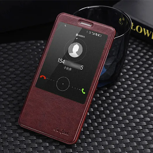 2015 NEW For Huawei Ascend Mate 7 Case High quality Windows design Holster Flip PU Leather phone Cases Cover free shipping |