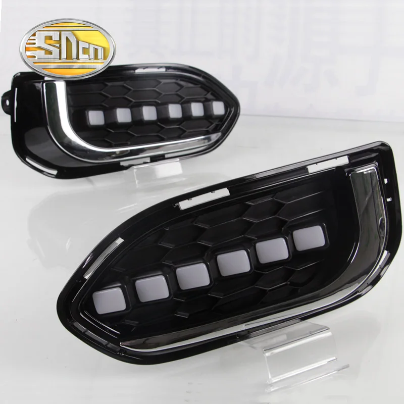 

For Honda Fit Jazz 2017 2018 Asian Version Daytime Running Light LED DRL fog lamp Driving lights Yellow Turn Signal Lamp