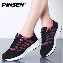 PINSEN/Новые кроссовки на плоской подошве; женские весенние удобные кроссовки; женские дышащие уличные кроссовки на шнуровке; женская обувь