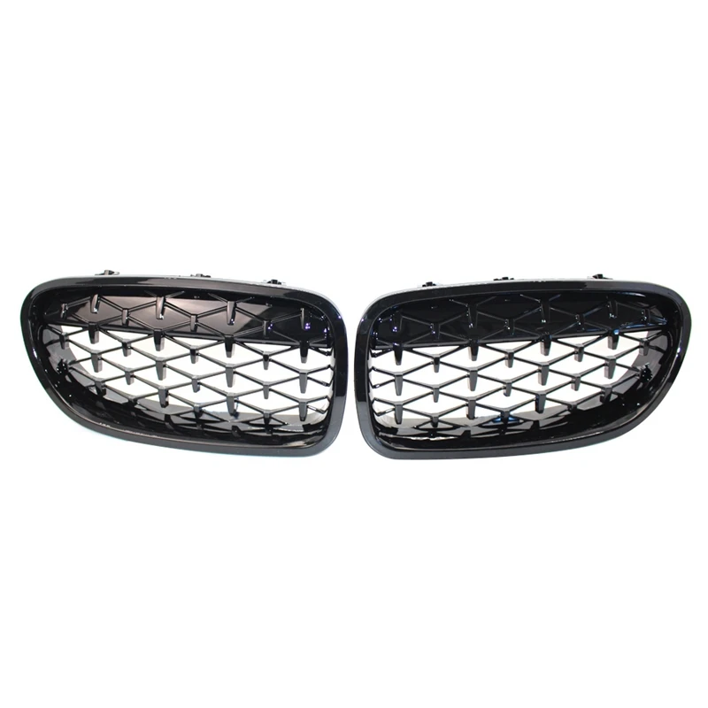 buy 1 Pair 5 Series F10 Diamond Grille Meteor Style Front Black Edge Bumper Grill Car Styling for Bmw F10 F18 520I 523I 525I 530I