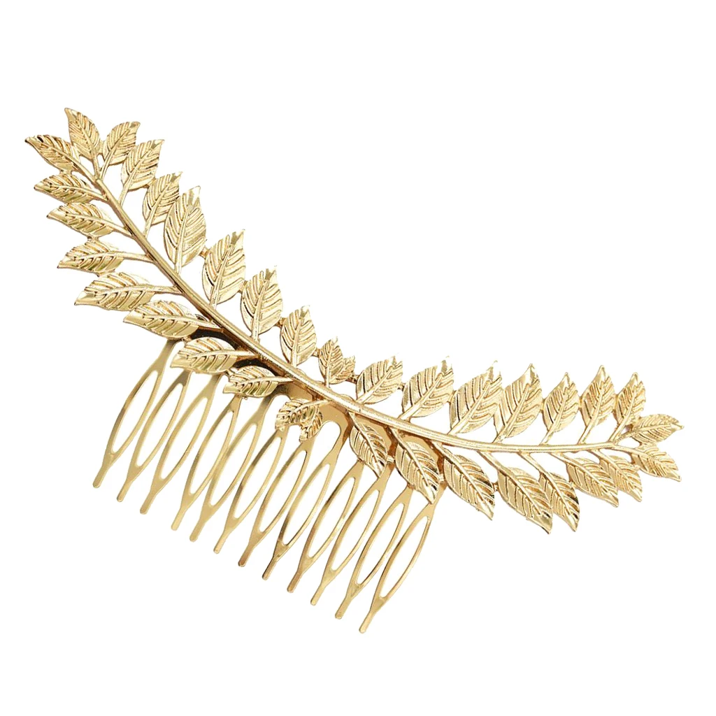 Wedding Bride Hair Jewelry Elegant Leaves Hair Comb Headdress Women Headwear Hair Accessory