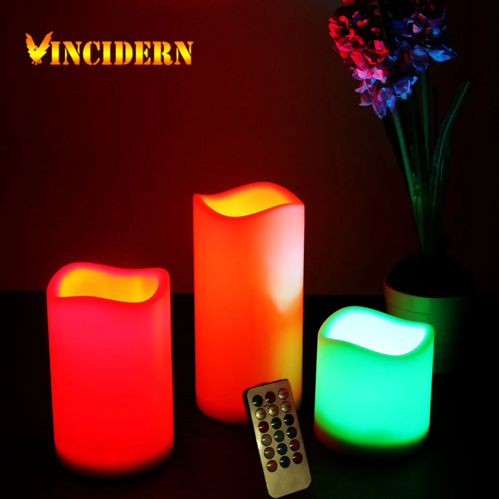 Home Decoration Remote Control Timer Candle LED Scrented Candles