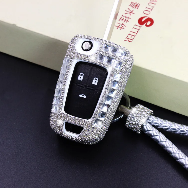 

Diamond Car Key Case Cover For Chevrolet Cruze Malibu Buick Regal lacross Excelle GT/Excelle XT GL8 Encore keychian Key Shell