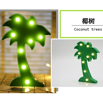 

Night Lights 3D LED Giraffe Christmas Tree Coconut Tree Nightlight Desk Night Lamp For Baby Kids Bedroom Decoration